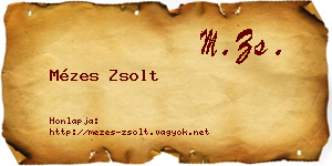 Mézes Zsolt névjegykártya